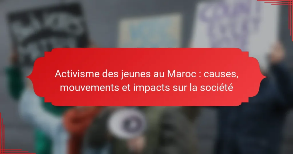 Activisme des jeunes au Maroc : causes, mouvements et impacts sur la société