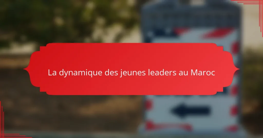 La dynamique des jeunes leaders au Maroc